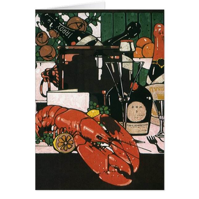 Vintage Lobster Champagne; Fancy Elegant Party (Front)