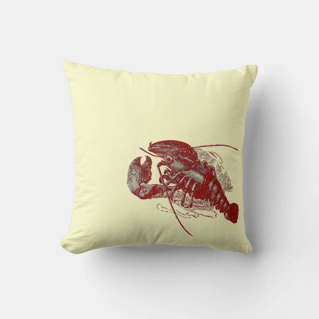 Vintage Lobster Cushion (Front)