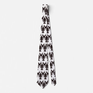 Vintage Lobster in Black, Art Deco Seafood Tie