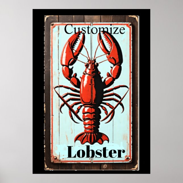 Vintage Lobster Sign Thunder_Cove (Front)