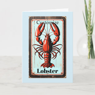 Vintage Lobster Sign Thunder_Cove Card