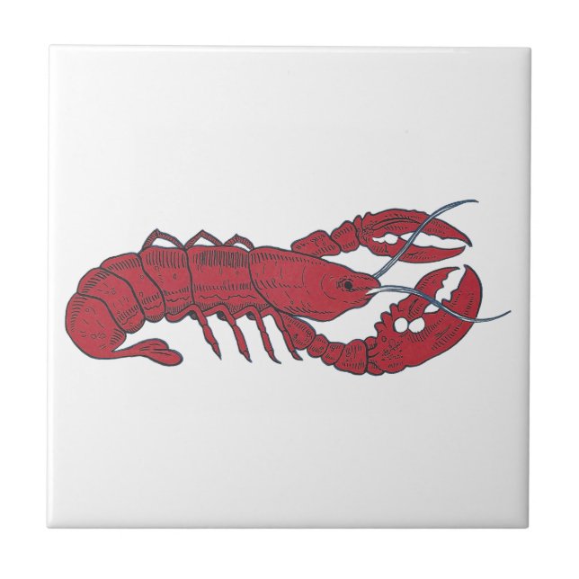 Vintage Lobster Tile (Front)