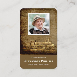 Vintage Locomotive Deluxe Prayer Cards