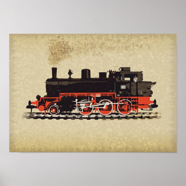 Vintage Locomotive Poster (Front)