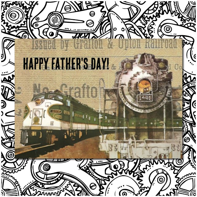 Vintage Locomotive Train Steam Engine Railroad Card (Creator Uploaded)