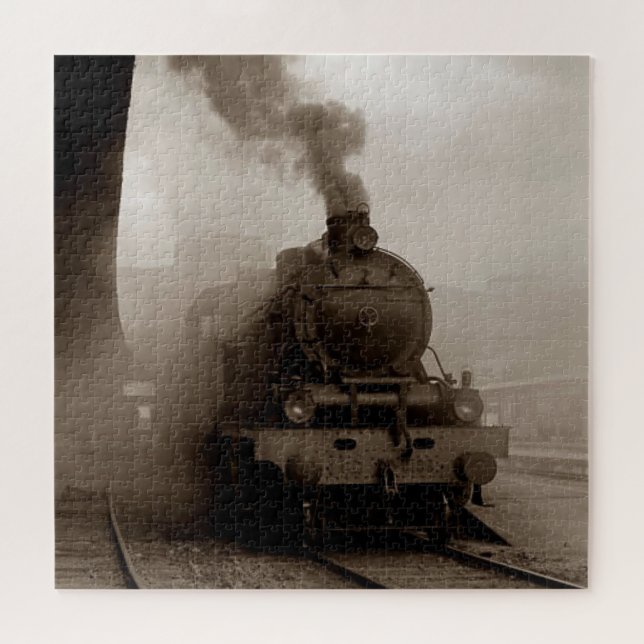 Vintage Locomotive Train Steam Engine Railway Jigsaw Puzzle (Horizontal)