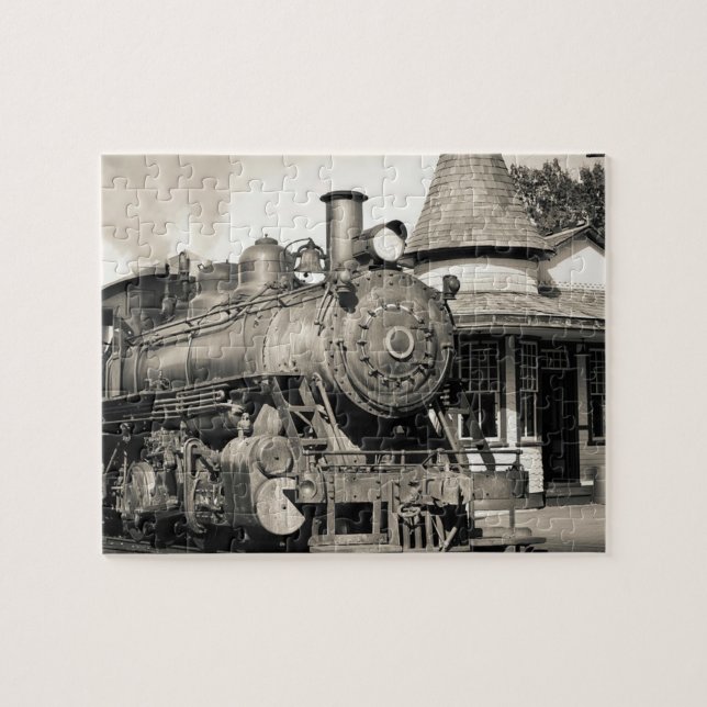 Vintage Locomotive Train Steam Engine Railway Jigsaw Puzzle (Horizontal)