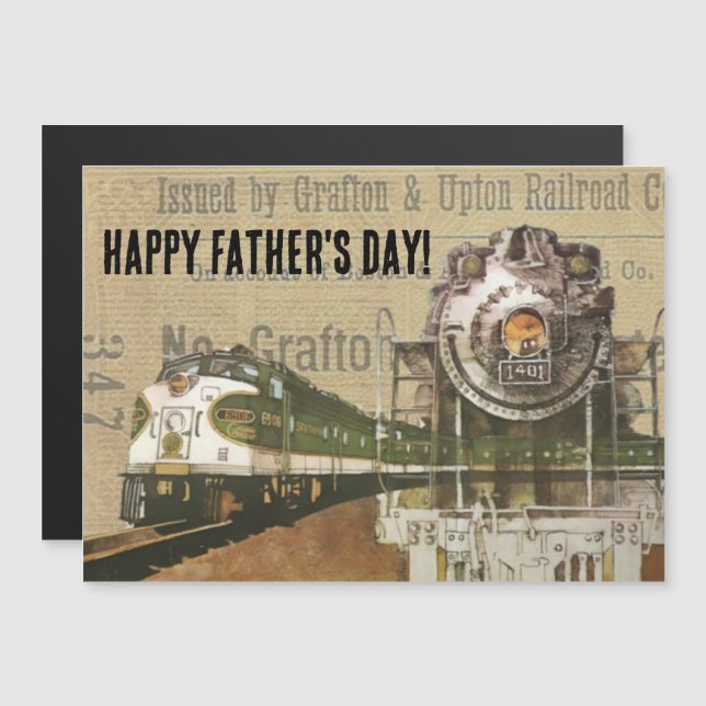 Vintage Locomotive Train Steam Engine Steampunk (Front/Back)