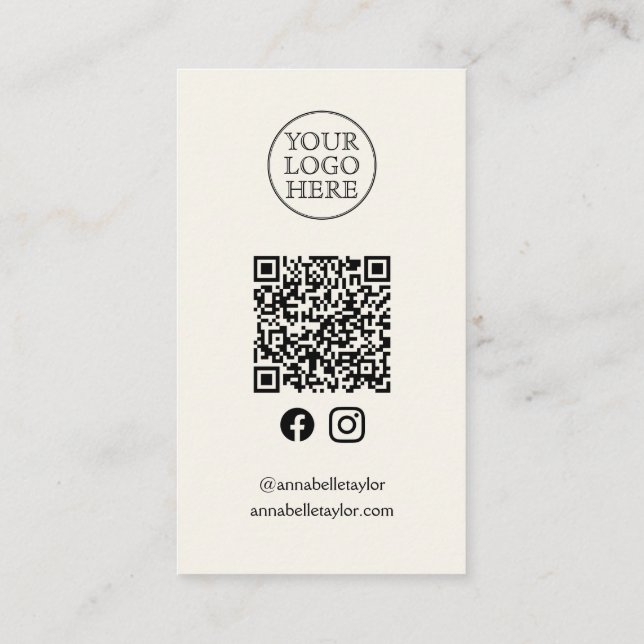 Vintage Logo Business Card (Back)