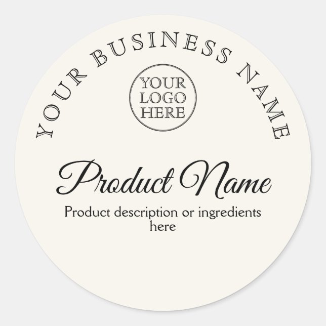 Vintage Logo Classic Round Sticker (Front)