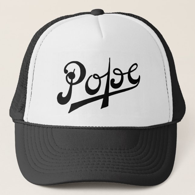 Vintage logo Pope motorcycles Trucker Hat (Front)