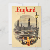 Vintage London Air Travel Big Ben Parliament