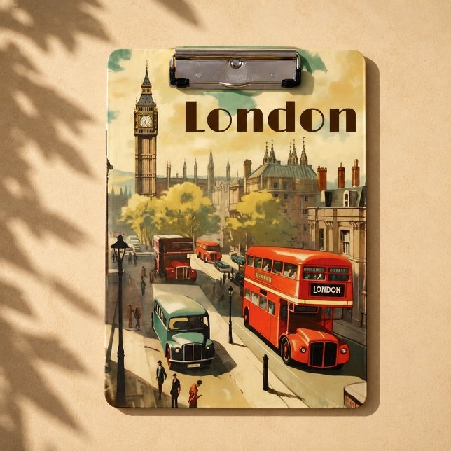Vintage London Big Ben Custom Text Clipboard (Creator Uploaded)
