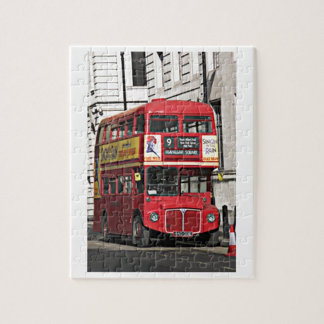 Vintage London Bus Jigsaw Puzzle (Vertical)