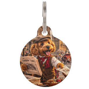 Vintage London Cockapoo Dog Tag   unique dog tag