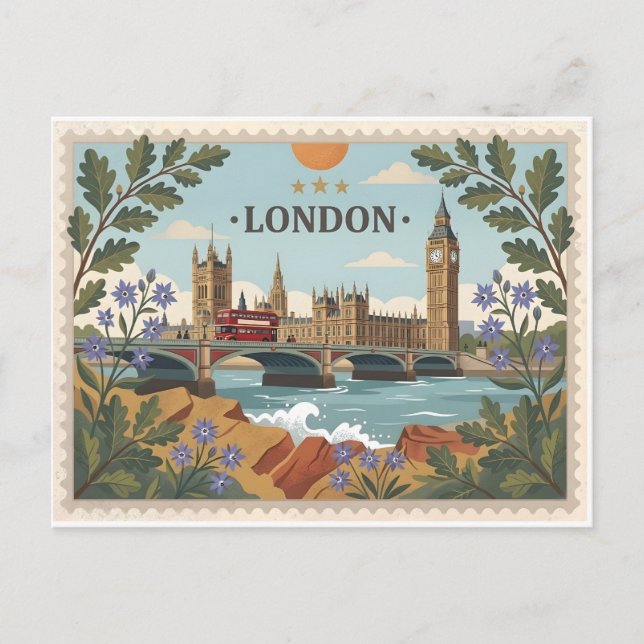 Vintage London Dayscape Postcard (Front)