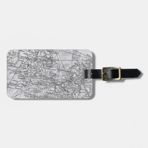 Vintage London England Map Region Travel Gift Luggage Tag