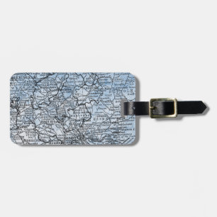 Vintage London England Region Map Travel Luggage Tag