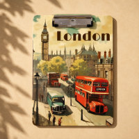 Vintage London England Travel Poster Aesthetic
