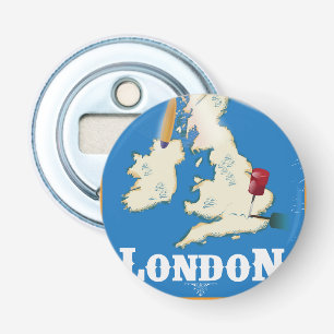 Vintage London, England Travel Poster Bottle Opener
