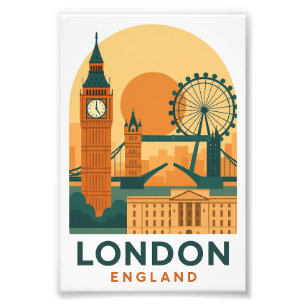 Vintage London England Travel Poster Retro