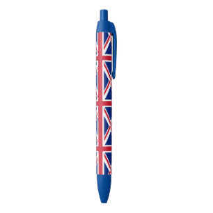 vintage london fashion british flag union jack black ink pen