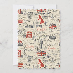 Vintage London Flat Greeting Card