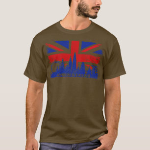 Vintage London Is Calling Uk Flag Skyline T-Shirt