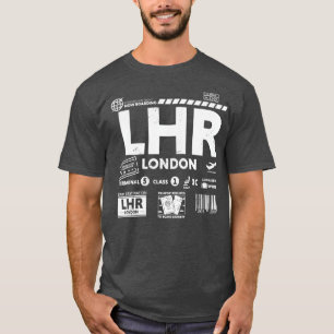 Vintage London LHR Airport Code Travel Day Retro T T-Shirt
