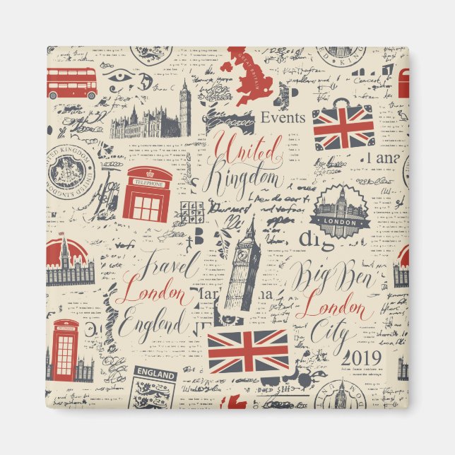 Vintage London Magnet (Front)