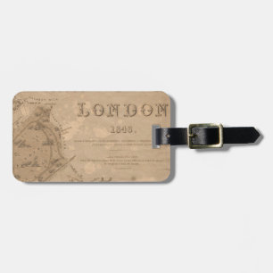 Vintage London Map Luggage Tag