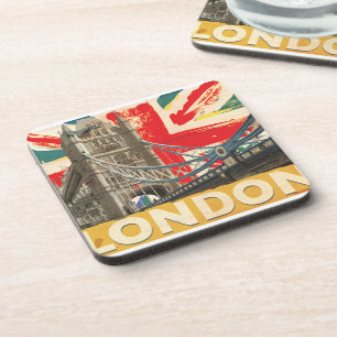 Vintage London Poster Coaster