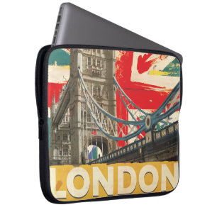 Vintage London Poster Laptop Sleeve