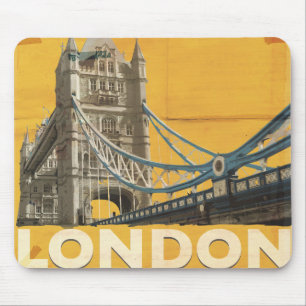 Vintage London Poster Mouse Pad