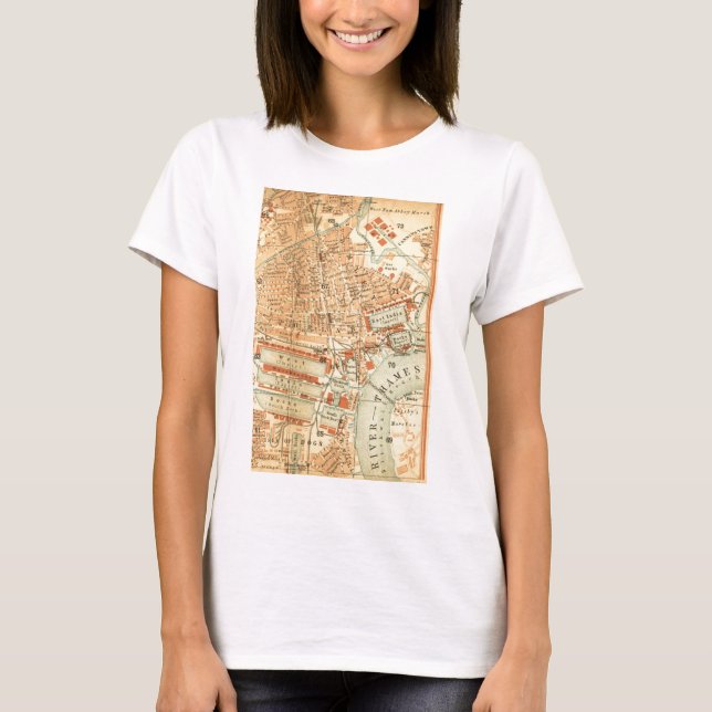 Vintage London Street Map T-Shirt (Front)