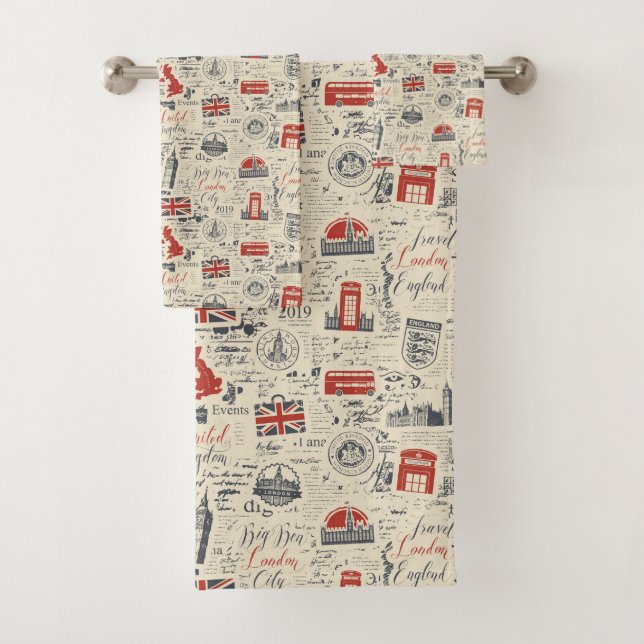 Vintage London Towel Set (Insitu)