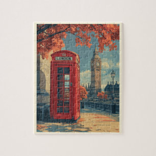 Vintage London Travel  Jigsaw Puzzle