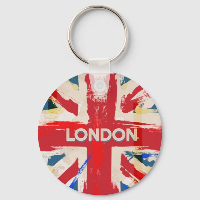 Vintage London Union Poster Key Ring (Front)