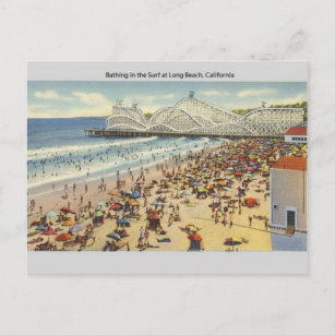 Vintage Long Beach California Postcard