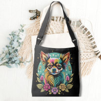 Vintage Long Haired Chihuahua cute dog