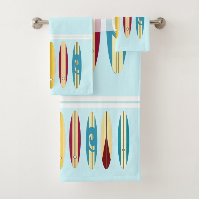 Vintage Longboards Bath Towel Set (Insitu)