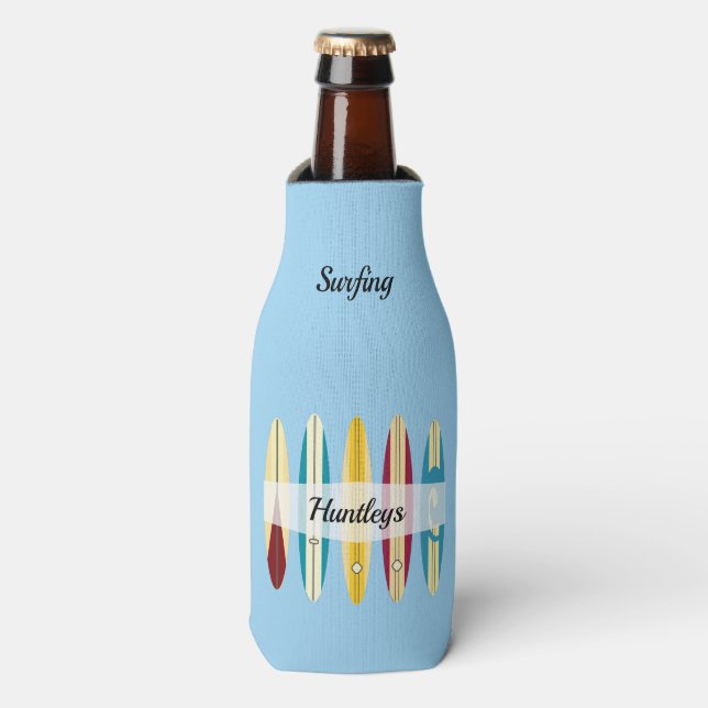 Vintage Longboards Bottle Cooler (Bottle Front)
