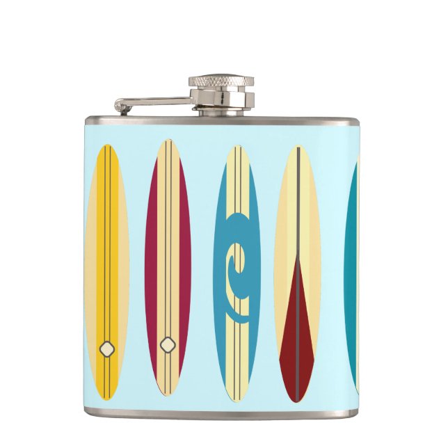 Vintage Longboards Hip Flask (Front)