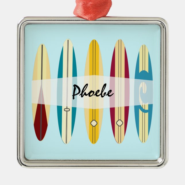 Vintage Longboards Metal Tree Decoration (Front)