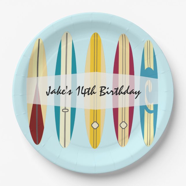 Vintage Longboards Paper Plate (Front)