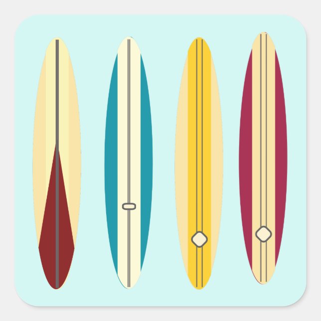 Vintage Longboards Square Sticker (Front)