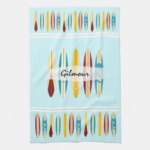 Vintage Longboards Tea Towel