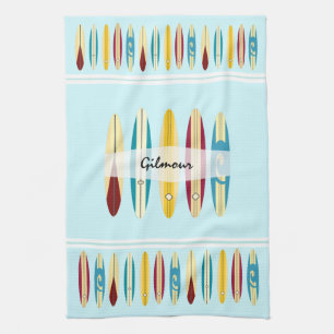 Vintage Longboards Tea Towel