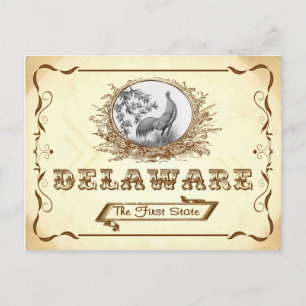 Vintage Look 1910 Old Delaware Postcard