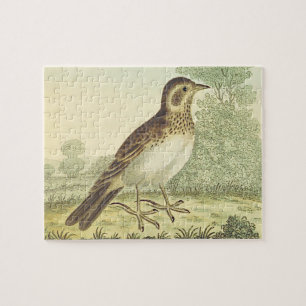 Vintage Look, Bird Standing on the Ground Puzzle